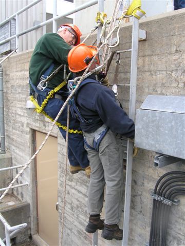 Neville Ross performing rescue practice with OPG.
